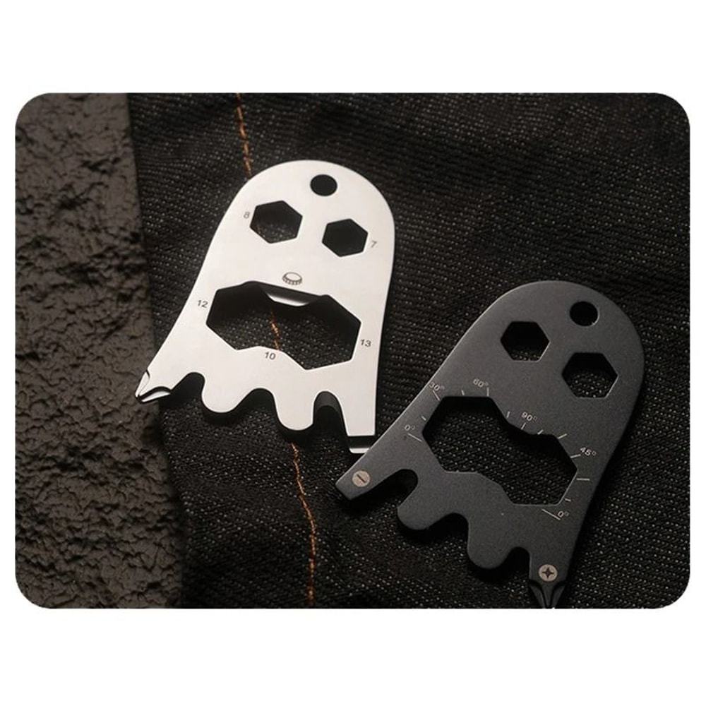 Ghost Shape Multi Tool Stainless Steel EDC Bottle Opener Pendant 6