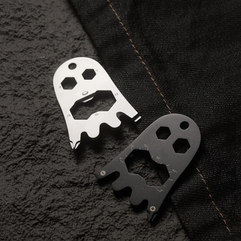 Ghost Shape Multi Tool Stainless Steel EDC Bottle Opener Pendant 7
