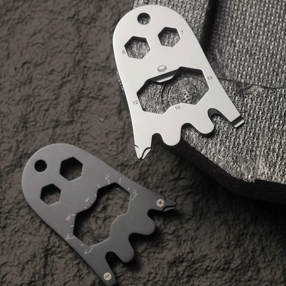 Ghost Shape Multi Tool Stainless Steel EDC Bottle Opener Pendant 8