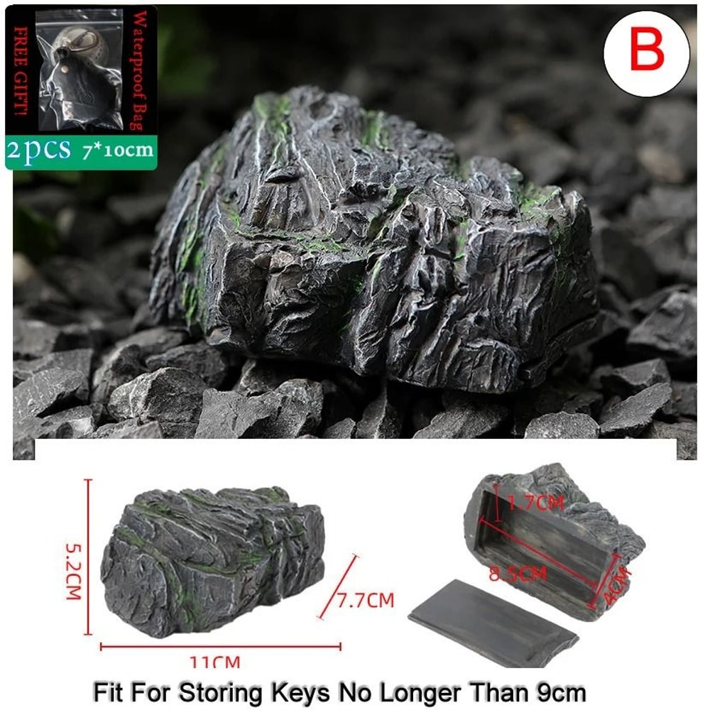 Stone Shape Hidden Key Safe Box With Secret Storage Compartment 2