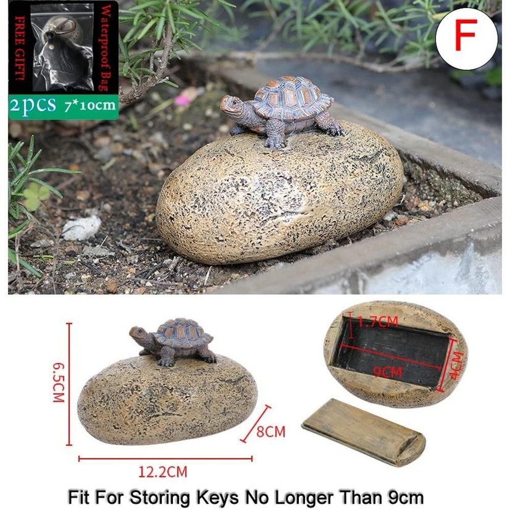 Stone Shape Hidden Key Safe Box With Secret Storage Compartment 6