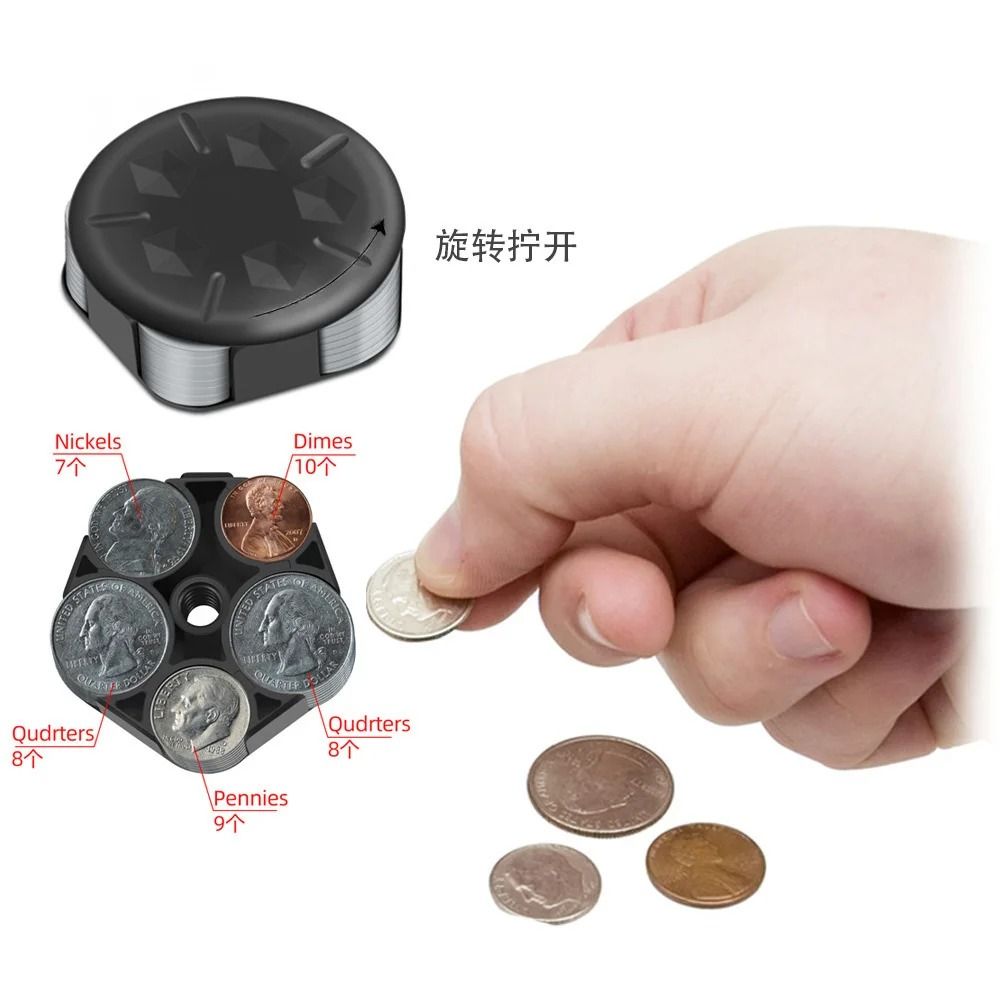 Portable Coin Organizer Box Waist Hanging Coin Sorting Case 2