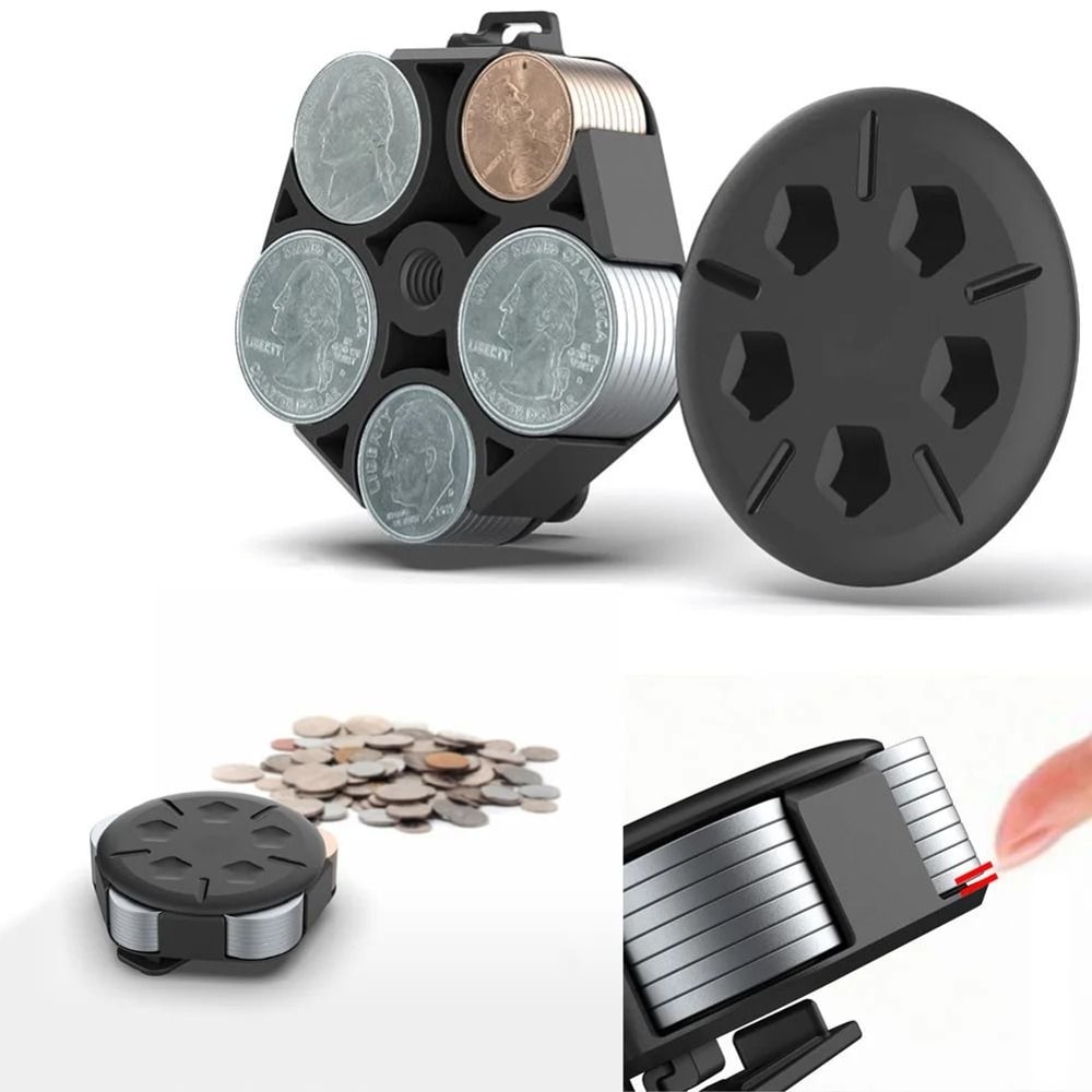 Portable Coin Organizer Box Waist Hanging Coin Sorting Case 4