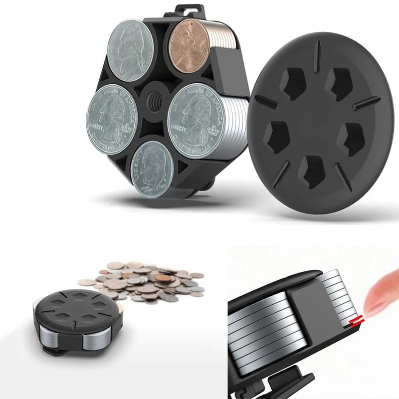 Portable Coin Organizer Box Waist Hanging Coin Sorting Case 4