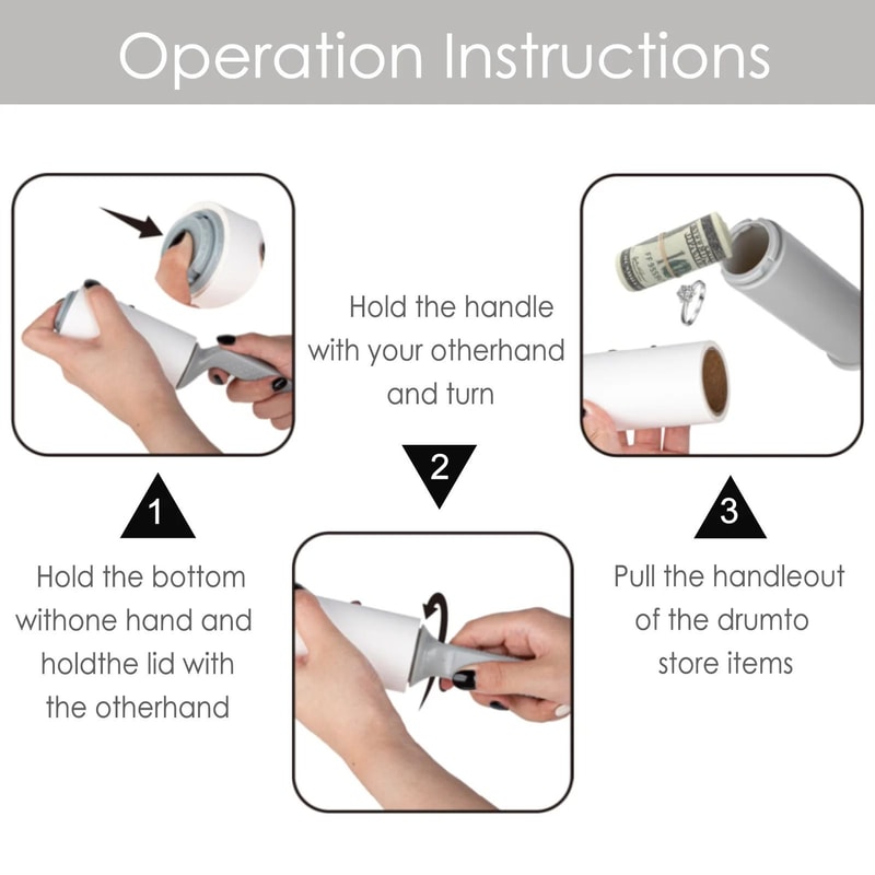 Hidden Compartment Lint Roller Stash Box Secret Storage For Travel 3