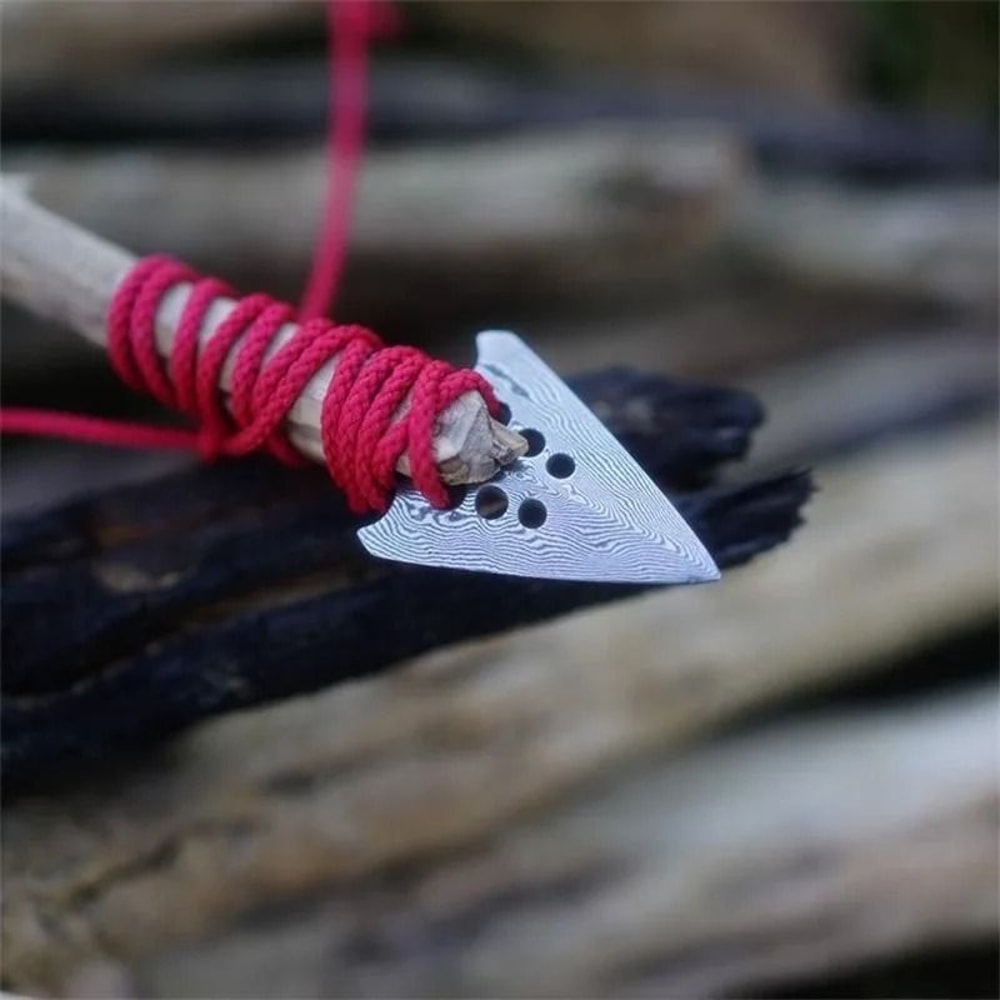 Adjustable Arrowhead Self Defense Necklace Outdoor Survival Pendant 1