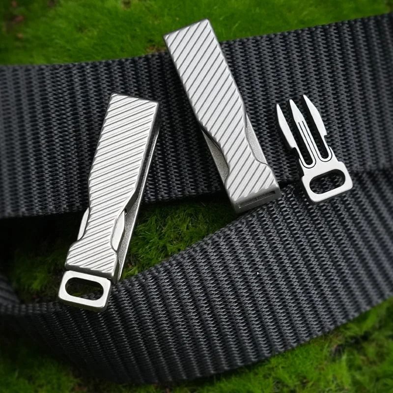 Titanium Belt Keychain Clip Mini Multifunctional Outdoor EDC Tool 4