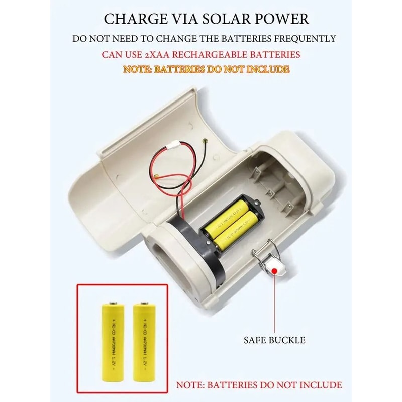 Solar Powered Dummy Security Camera With Red Flashing LED Waterproof 7