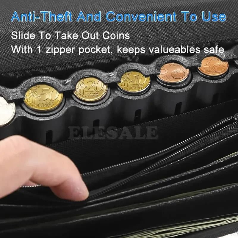 Multi Pocket Coin Fanny Pack With 8 Slot Coin Holder Waist Wallet 3