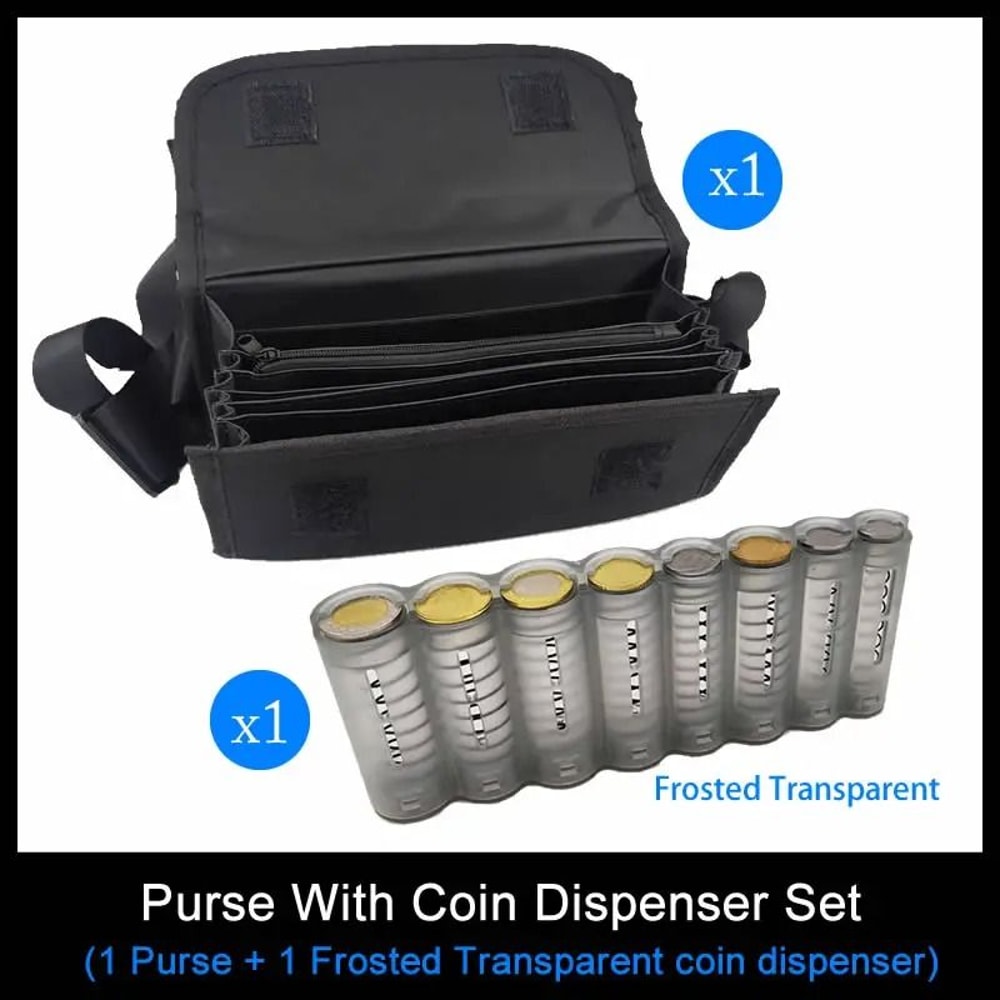 Multi Pocket Coin Fanny Pack With 8 Slot Coin Holder Waist Wallet 1