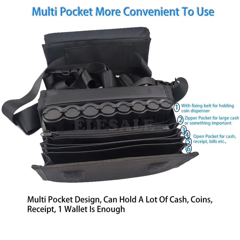 Multi Pocket Coin Fanny Pack With 8 Slot Coin Holder Waist Wallet 7