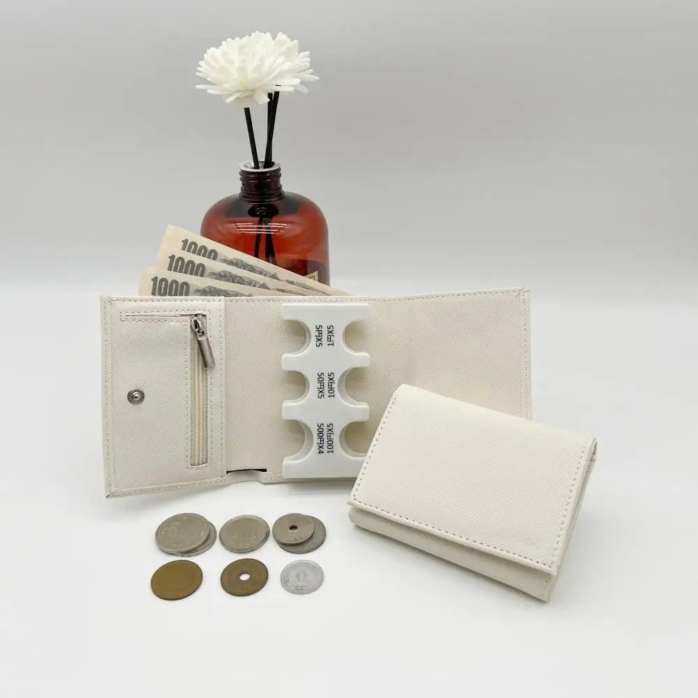 Portable Coin Clip Wallet Tri Fold Card Case With Loss Prevention Design 3