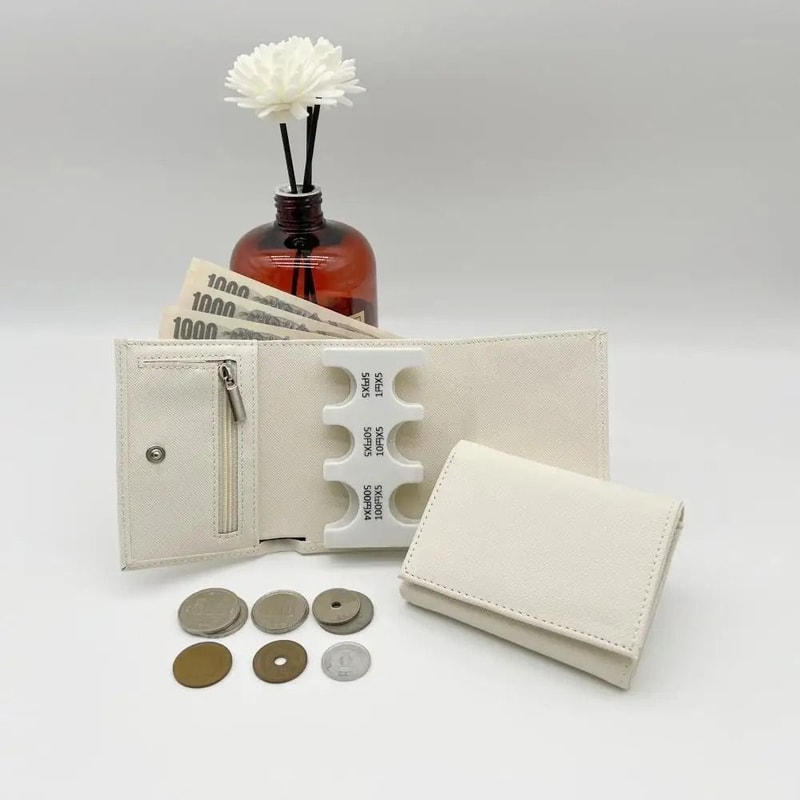 Portable Coin Clip Wallet Tri Fold Card Case With Loss Prevention Design 3