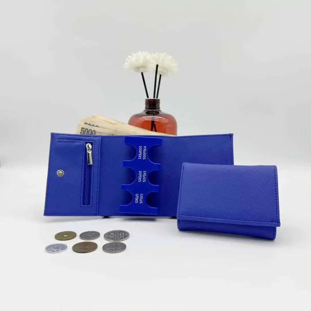 Portable Coin Clip Wallet Tri Fold Card Case With Loss Prevention Design 9