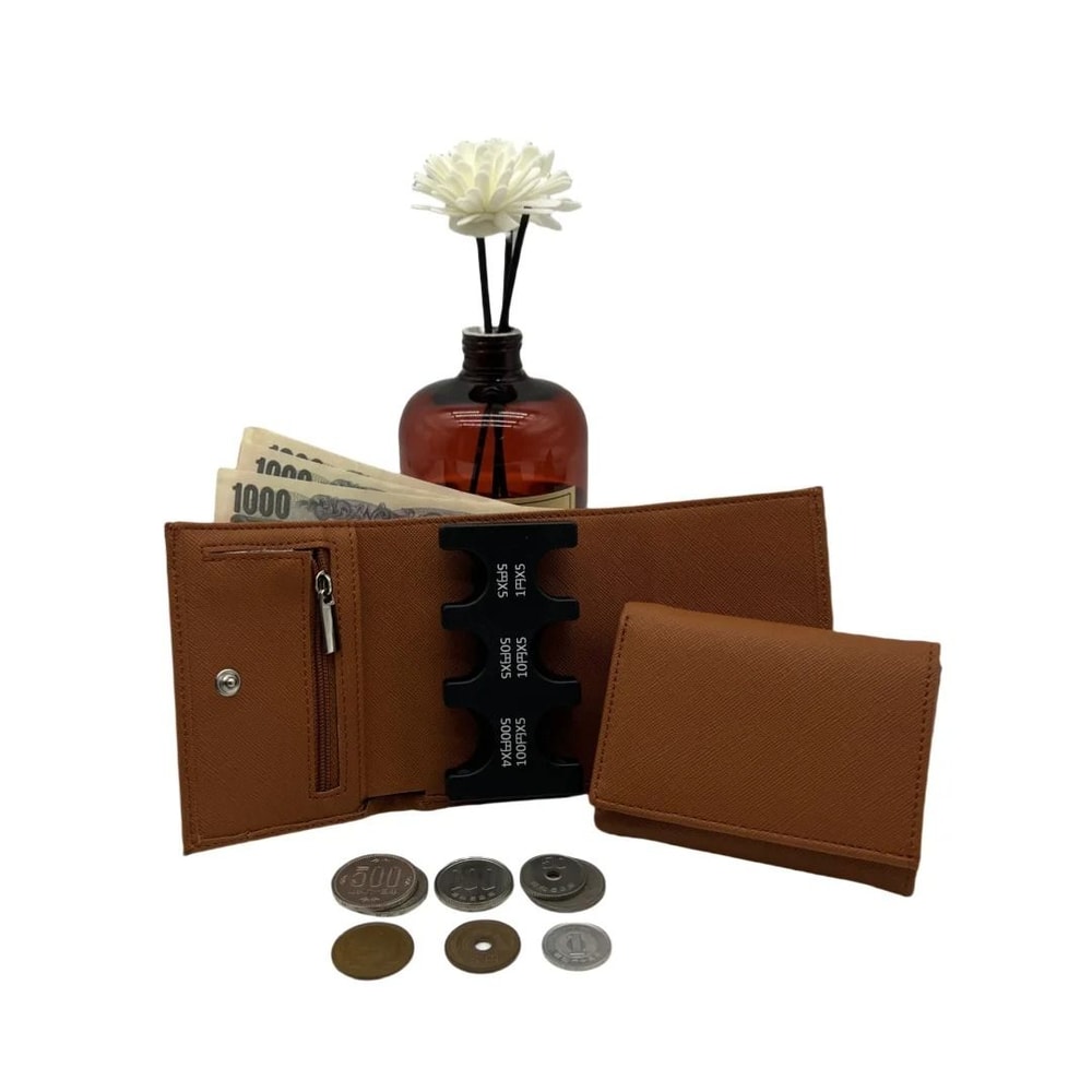 Portable Coin Clip Wallet Tri Fold Card Case With Loss Prevention Design 6