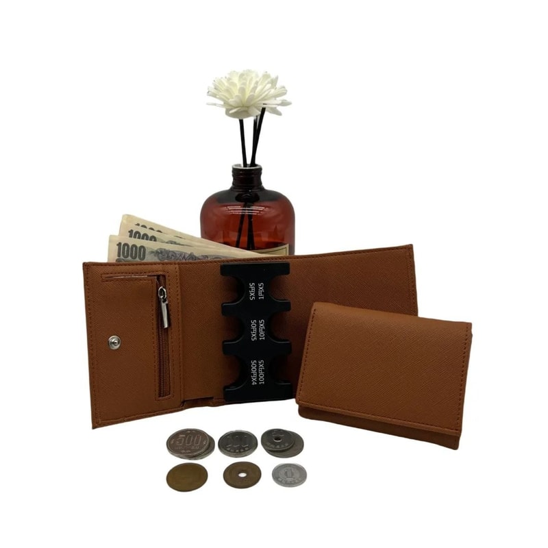 Portable Coin Clip Wallet Tri Fold Card Case With Loss Prevention Design 6