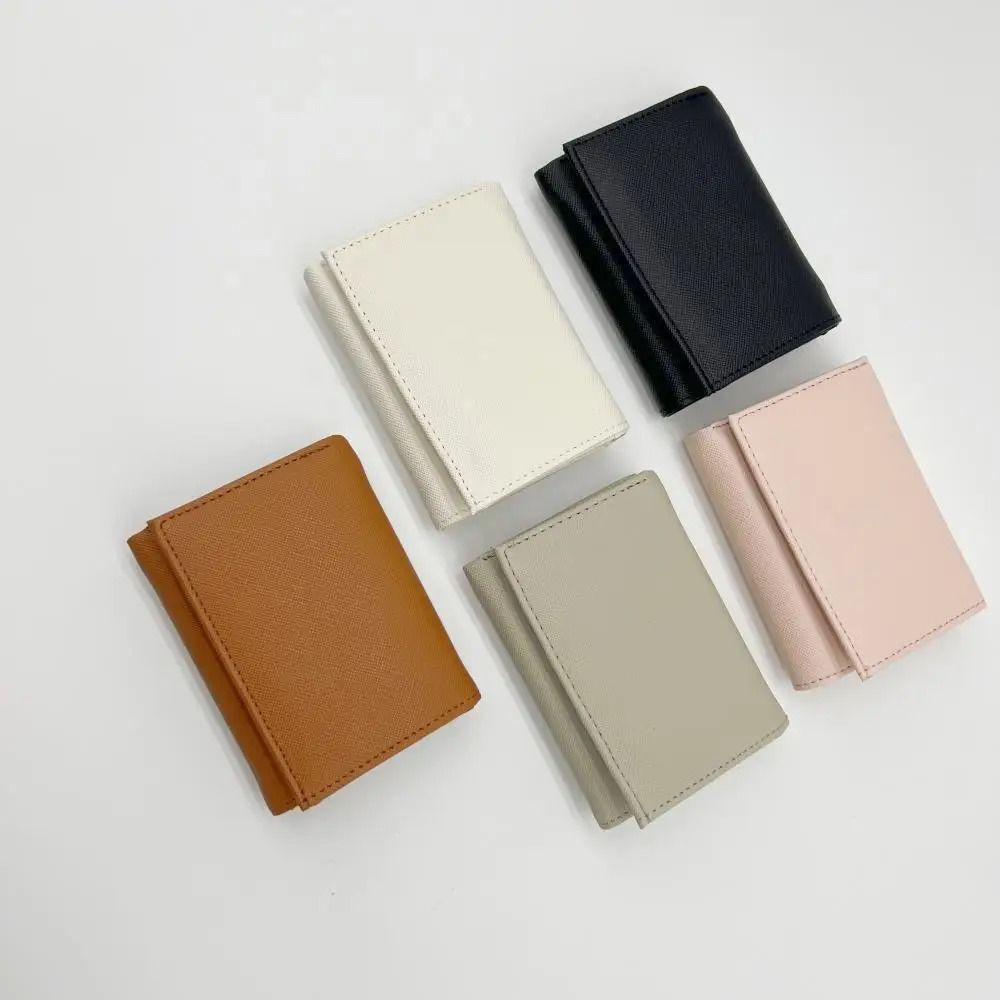 Portable Coin Clip Wallet Tri Fold Card Case With Loss Prevention Design 13