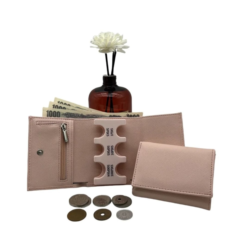 Portable Coin Clip Wallet Tri Fold Card Case With Loss Prevention Design 4