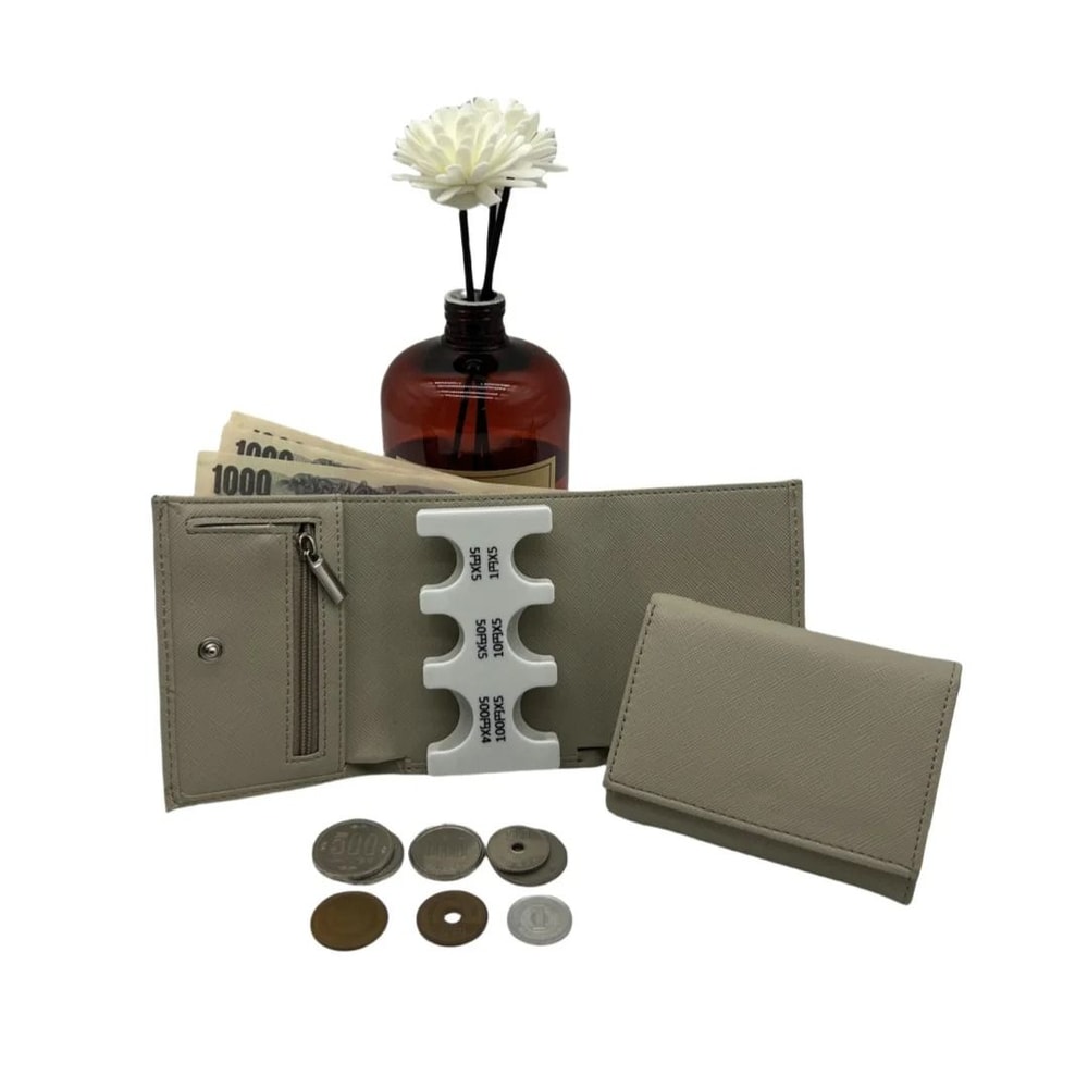 Portable Coin Clip Wallet Tri Fold Card Case With Loss Prevention Design 5