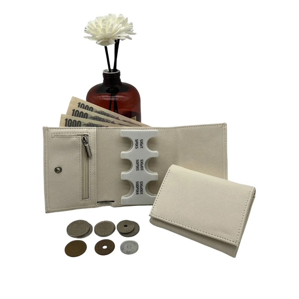 Portable Coin Clip Wallet Tri Fold Card Case With Loss Prevention Design 8