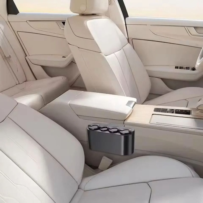 Large Capacity Car Coin Organizer With Removable Four Slot Coin Clips 3