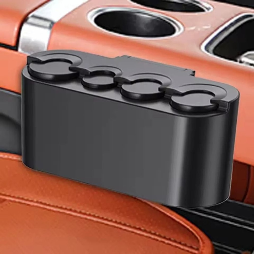 Large Capacity Car Coin Organizer With Removable Four Slot Coin Clips 4