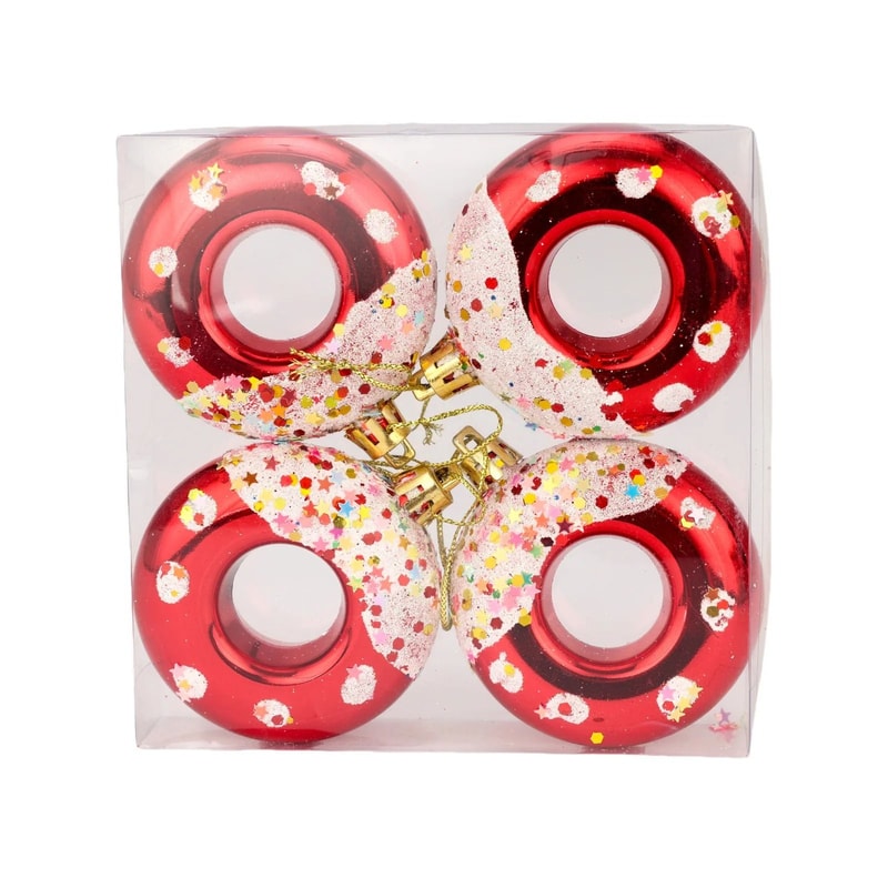 Christmas Tree Donut Ornaments Set Cute Candy Hanging Decorations 9