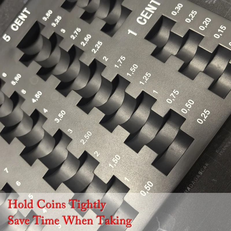 Euro Coin Storage Tray 8 Denomination Self Counting Cash Organizer 2