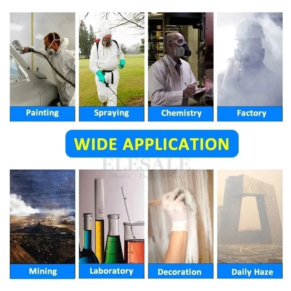 Industrial Gas Respirator Mask With Carbon Filters For Painting And Spraying 5