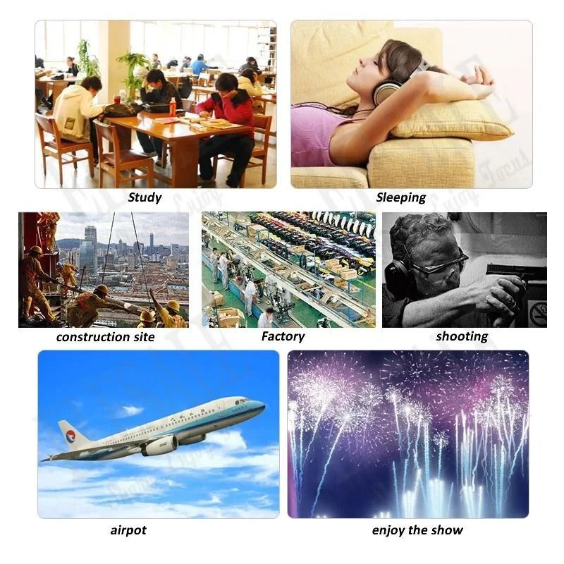 Foldable Noise Reduction Earmuffs For Work Study And Shooting Protection 7