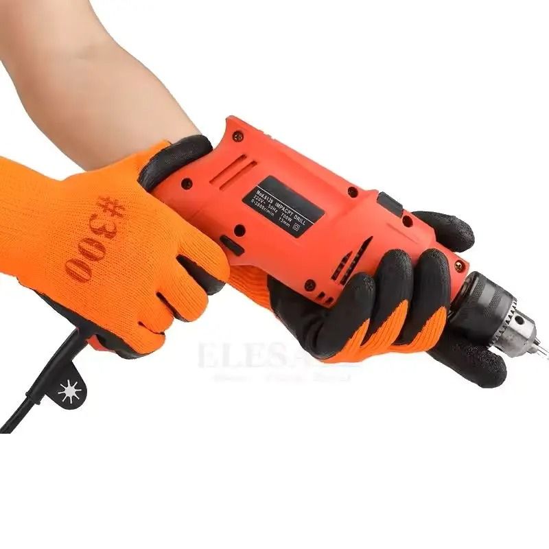 Anti Slip Latex Coated Work Gloves Set For Garden And Repair 7