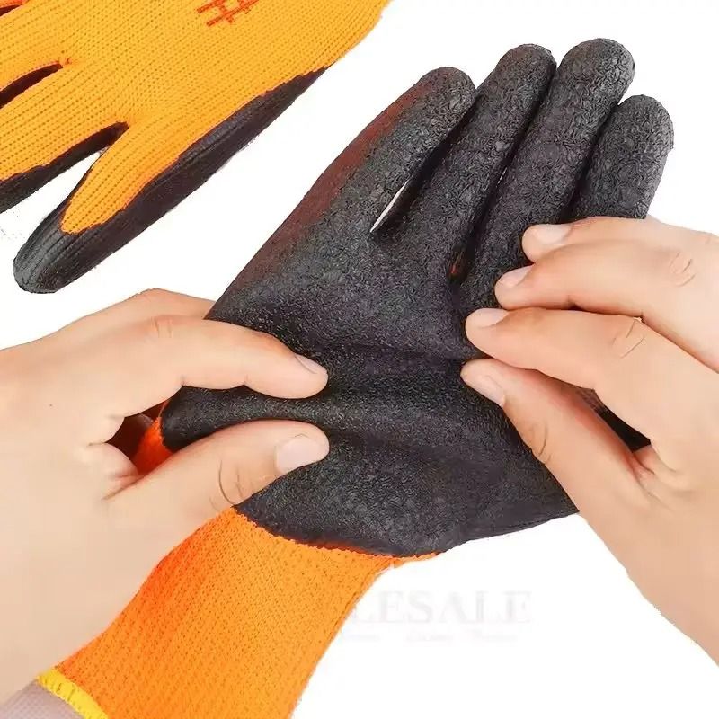 Anti Slip Latex Coated Work Gloves Set For Garden And Repair 8