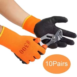 anti slip latex coated work gloves set for garden and repair