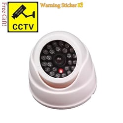 dummy cctv camera with flashing red led for home security