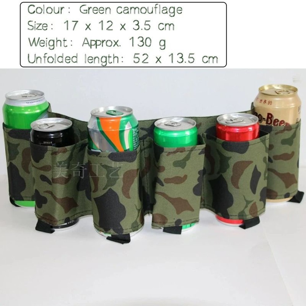 6 Pocket Adjustable Beverage Waist Holder For Outdoor Parties 4
