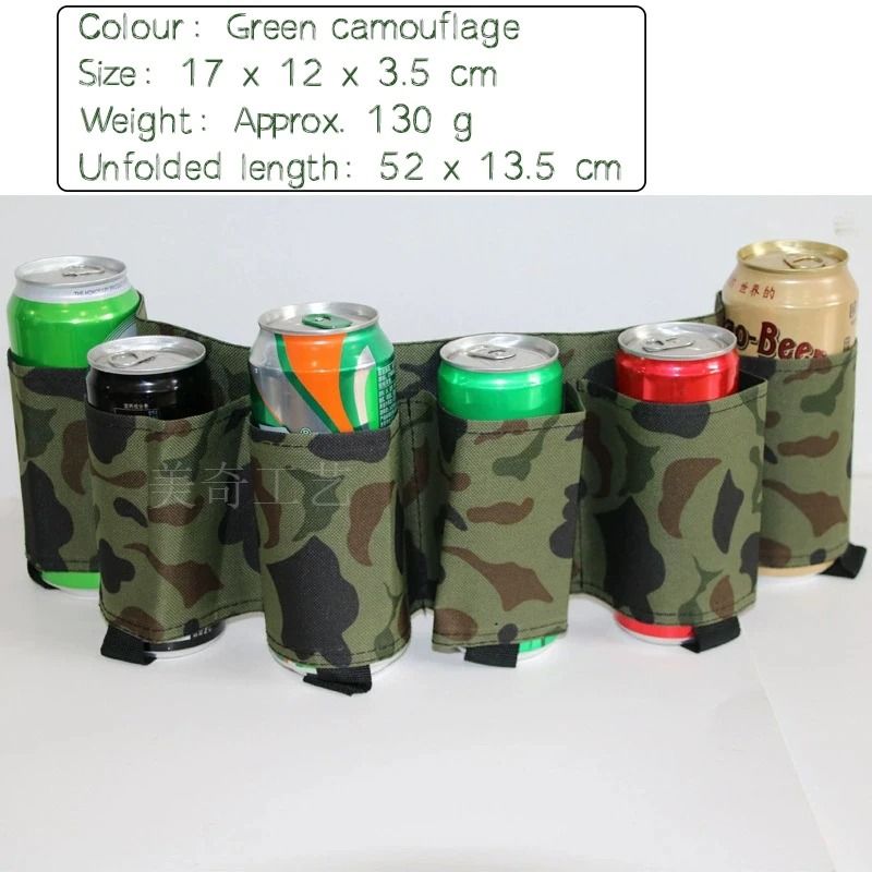 6 Pocket Adjustable Beverage Waist Holder For Outdoor Parties 4