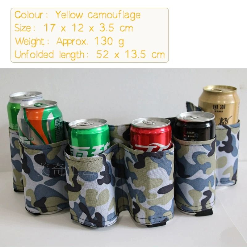 6 Pocket Adjustable Beverage Waist Holder For Outdoor Parties 5