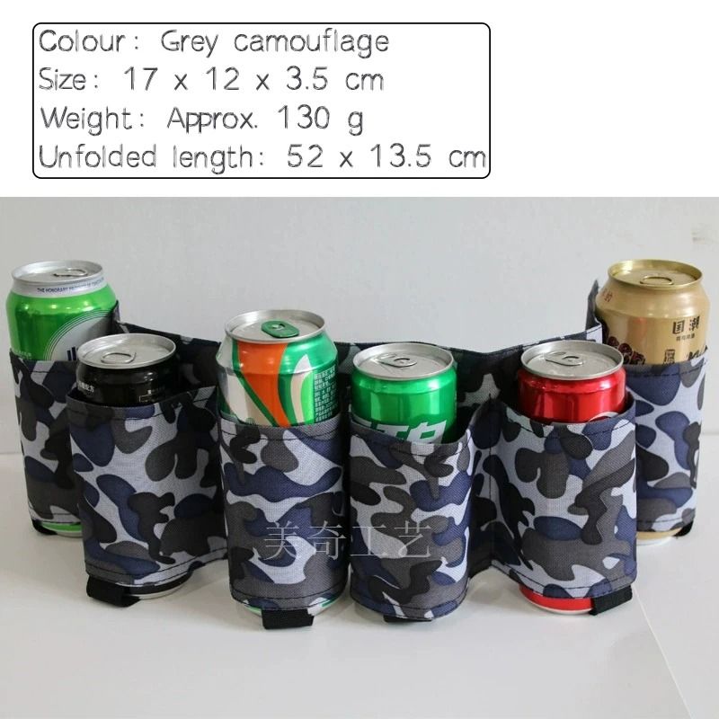 6 Pocket Adjustable Beverage Waist Holder For Outdoor Parties 3