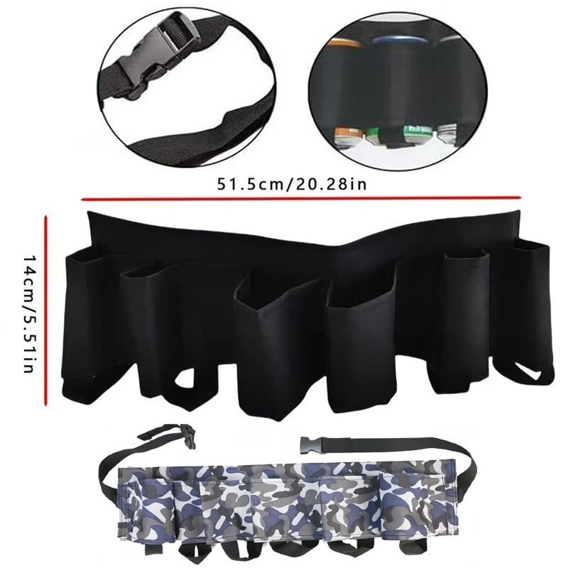 6 Pocket Adjustable Beverage Waist Holder For Outdoor Parties 6