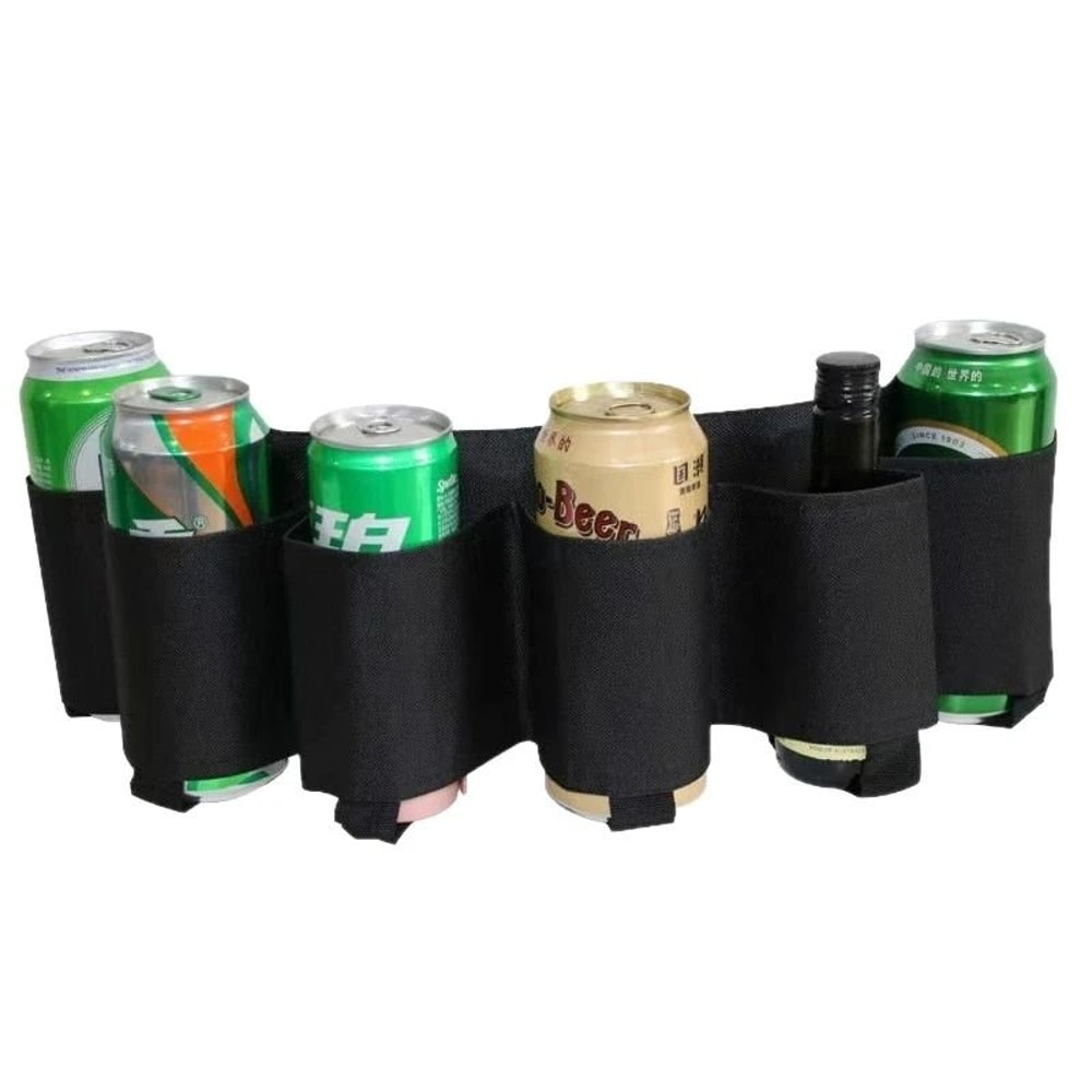 6 Pocket Adjustable Beverage Waist Holder For Outdoor Parties 7