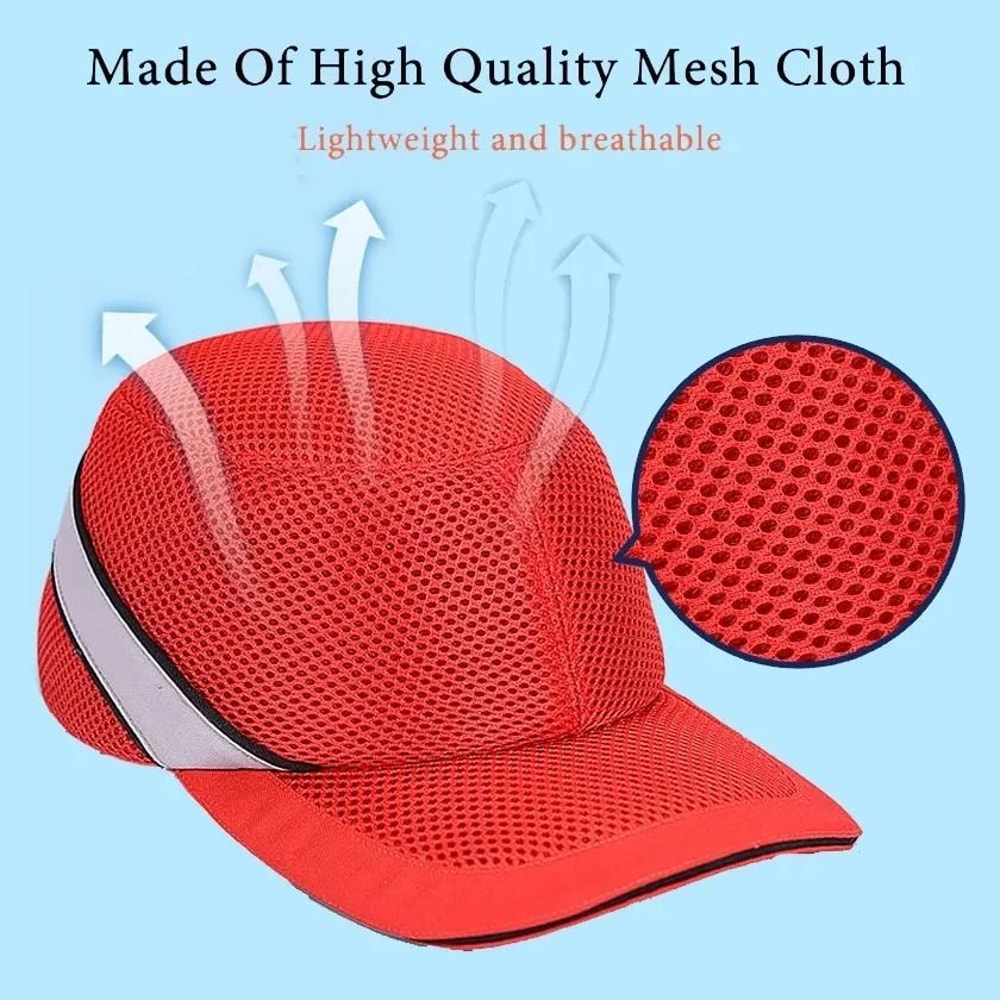 Hi Viz Mesh Bump Cap Baseball Style Safety Helmet 10