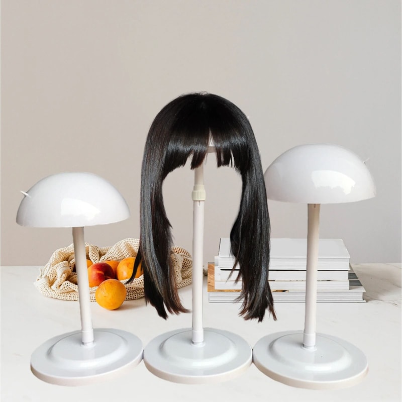 Adjustable Wig Head Stand For Styling Drying And Display 2