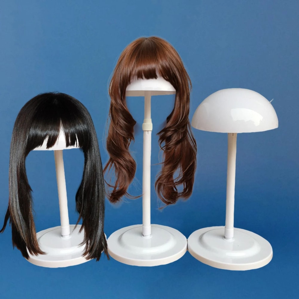 Adjustable Wig Head Stand For Styling Drying And Display 4