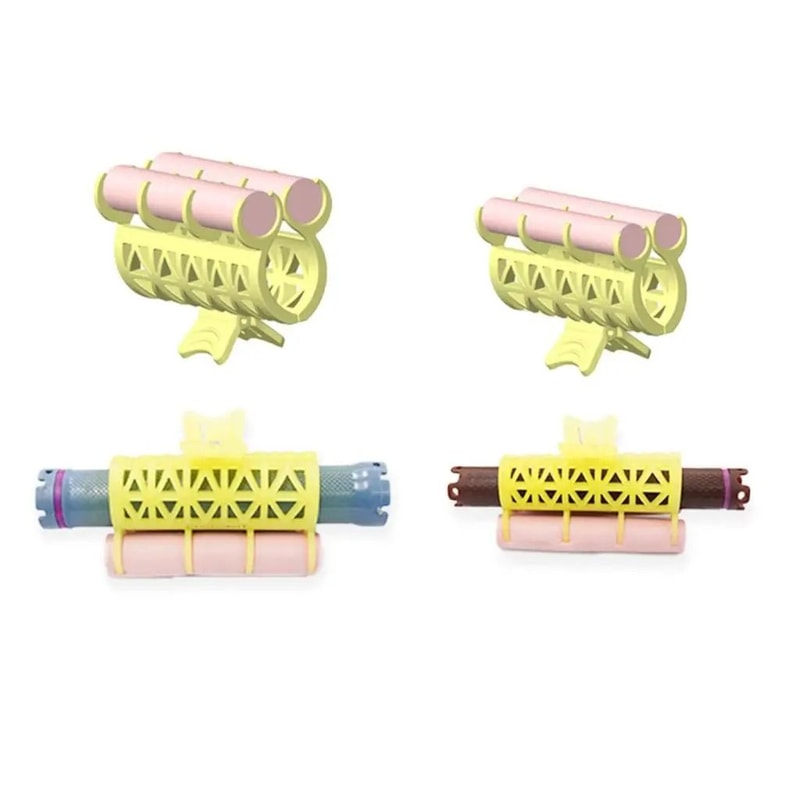 Professional Hair Perm Rods And Roller Clips Heatproof Curling Set 5