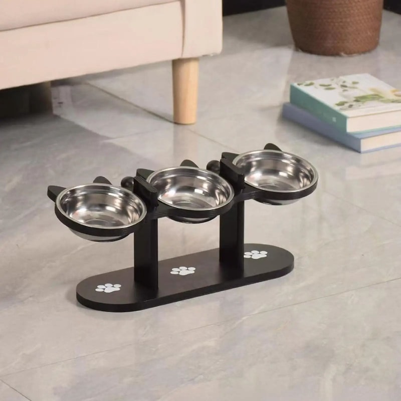 Adjustable Elevated Cat Bowls Feeder For Comfortable Feeding 1