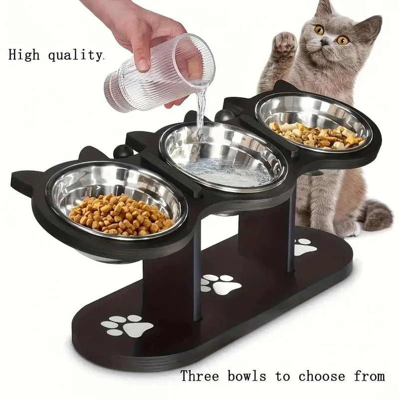 Adjustable Elevated Cat Bowls Feeder For Comfortable Feeding 9