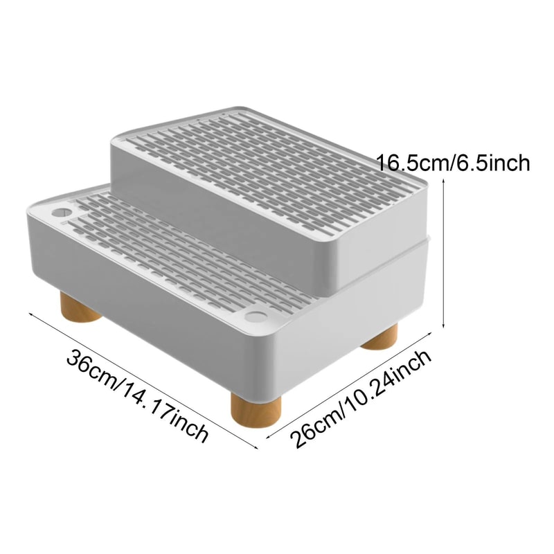 Three Step Cat Litter Box Ramp With Non Slip Feet Filter 7