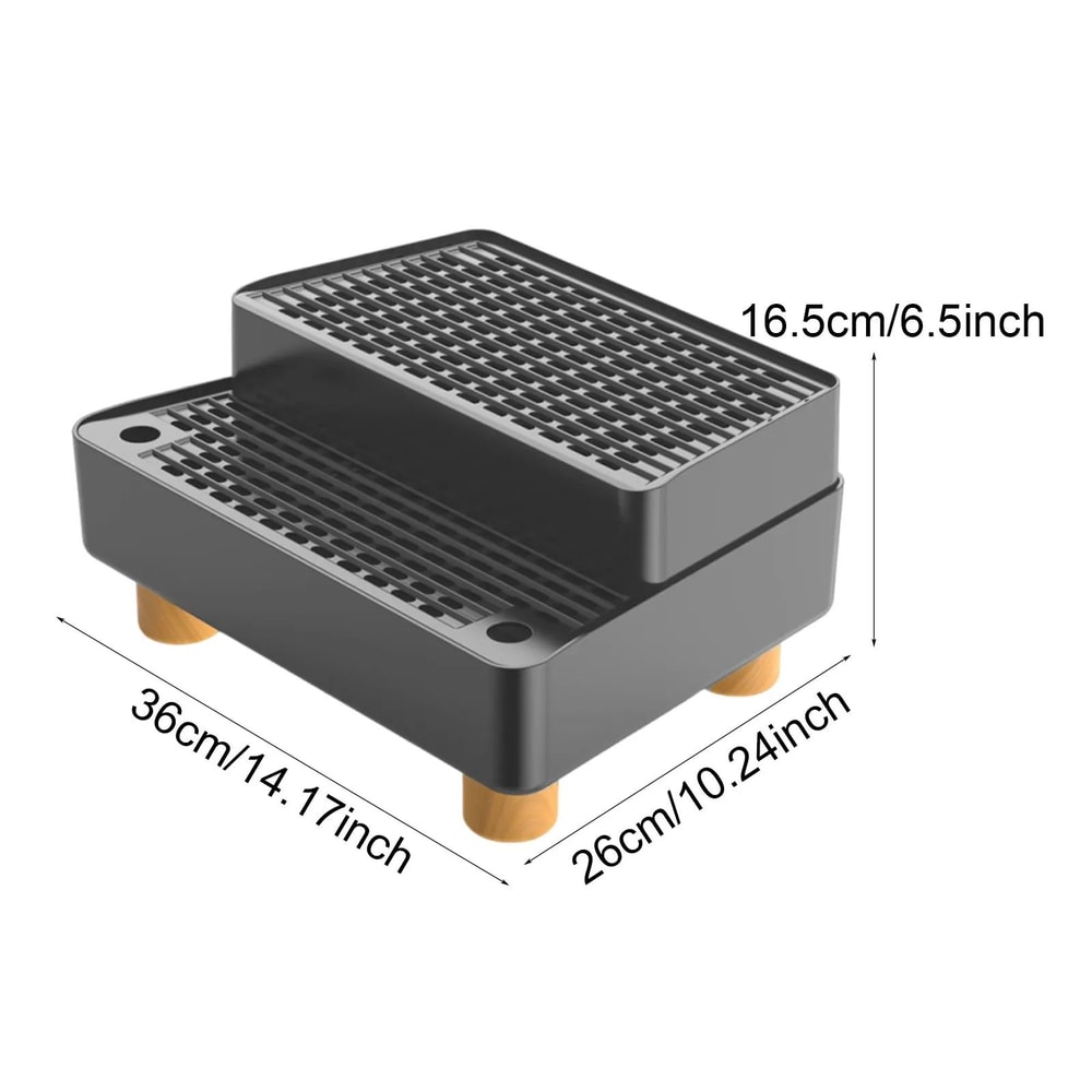 Three Step Cat Litter Box Ramp With Non Slip Feet Filter 8