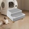 Three Step Cat Litter Box Ramp With Non Slip Feet Filter 10