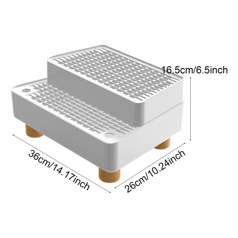 Three Step Cat Litter Box Ramp With Non Slip Feet Filter 5